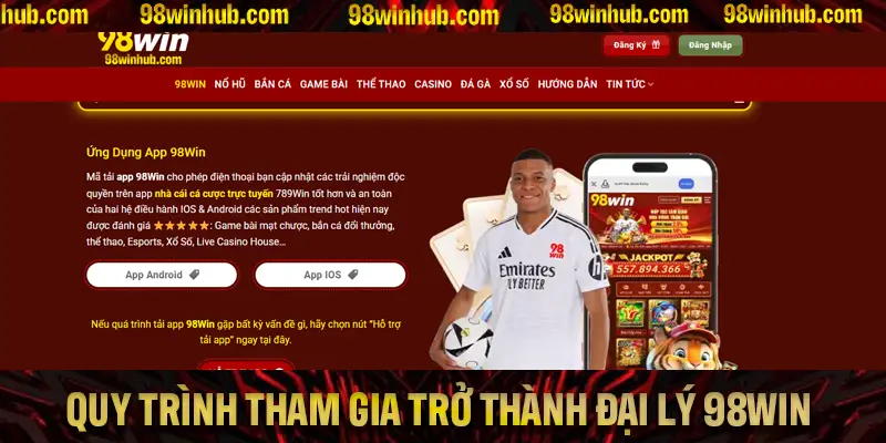Hướng dẫn quy trình tham gia trở thành đại lý 98WIN